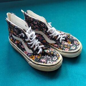 Little Girls Vans High Top Sneakers, Size 11.5